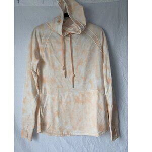TITLE NINE Manresa Hoodie Tie Dye Pullover Sweatshirt Pocket Size M Peach NWOT